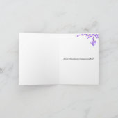 Lila Blüten mit Herz Danke (Innenseite)