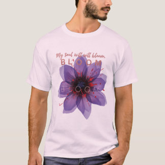Lila Blüten-Motivationszitat Kunst – „Meine S T-Shirt