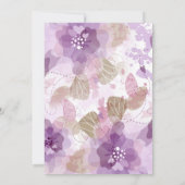 Lila Blüten Muttertag Brunch Einladung (Rückseite)