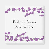 Lila Blüten Save the Date Magnet (Vorne)
