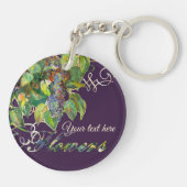 Lila-Blüten Schlüsselanhänger (Rückseite)