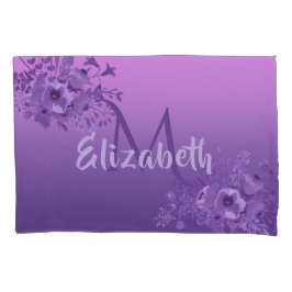 Lila Blüten Vintag Kissenbezug