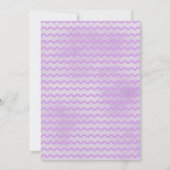 Lila Blütenbaby-Dusche ABCs Game-Card Einladung (Rückseite)