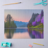 Lila Blütenbäume in der Bucht Seidenpapier (Basteln)