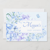 Lila Blütenblüte, elegante Babydusche Einladung (Vorderseite)