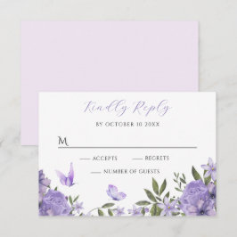Lila Blütenblüte RSVP Karte