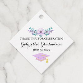 Lila Blütenbrand-Abschluss Geschenkanhänger