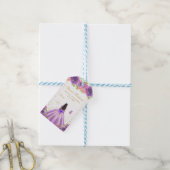 Lila Blütendarmhautprinzin 16 . Geburtstag Geschenkanhänger (Mit Garn)