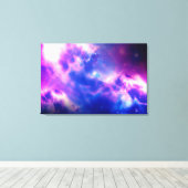 Lila blutender Nebel Galaxie Stretchierte Leinwand (Insitu (Holzboden))