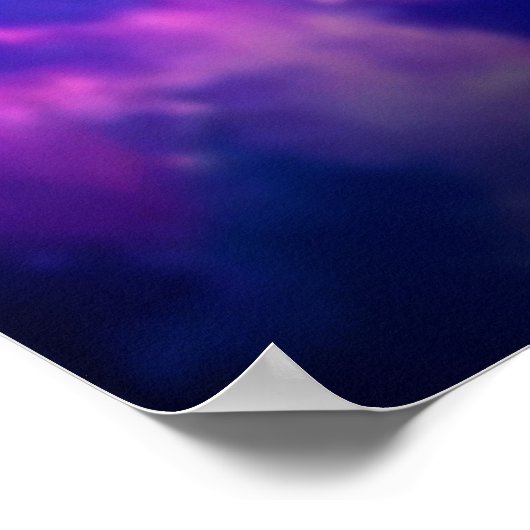 Lila blutender Nebel Poster (Ecke)