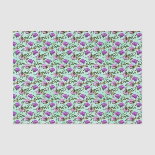 Lila Blütendrachenfliege Seidenpapier (Vorderseite)