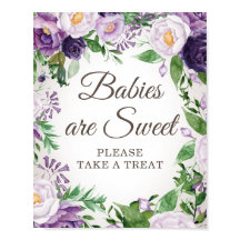 Lila Blütendusche Babys Sweet Take Leckerei