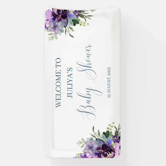 Lila Blütendusche Banner (Vertikal)