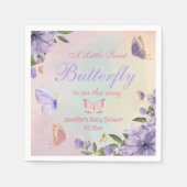 lila Blütendusche Serviette (Vorderseite)