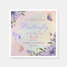 lila Blütendusche Serviette