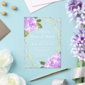 Lila Blütenfarbe Bat Mitzvah Acryleinladungen (In Situ (Hochzeit))