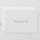 Lila Blütenfarbe Dankeskarte (Rückseite)