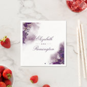 Lila Blütenfarbe der Aubergine Serviette (Beispiel)