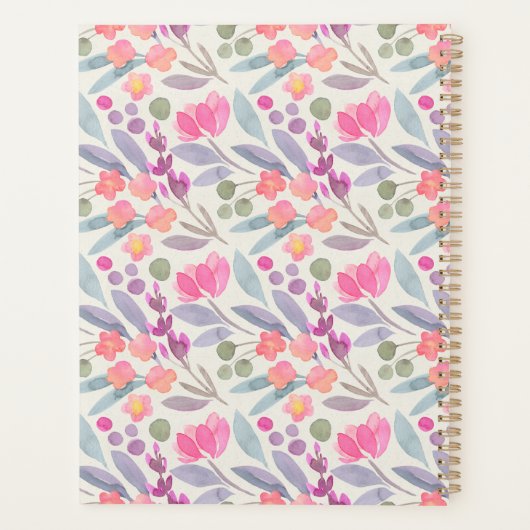 Lila Blütenfarbe Planer (Rückseite)