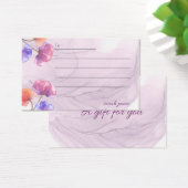 lila Blütenfarben-Aquarellkarten (Schreibtisch)