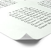 Lila Blütenfarben Bouquet Hochzeitssitze Poster (Ecke)