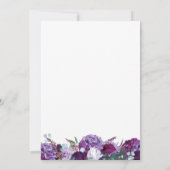 Lila Blütengrün Geometrische moderne Hochzeit Einladung (Rückseite)