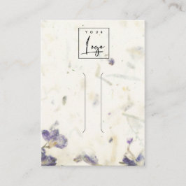 Lila Blütenhandgemachte Papiertextur Haarklammer Visitenkarte