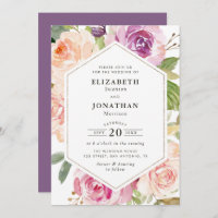 lila Blütenhochzeit