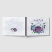 Lila Blütenhochzeit Gästebuch (Voll)