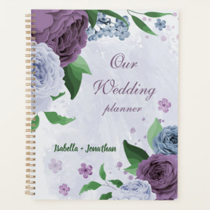 Lila Blütenhochzeit Planer