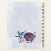 Lila Blütenhochzeit Planer (Rückseite)