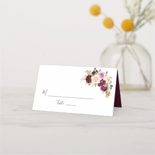 lila Blütenhochzeit-Platzkarte Platzkarte