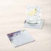 Lila Blütenhochzeit Rechteckiger Pappuntersetzer (Vor Ort)