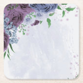 Lila Blütenhochzeit Rechteckiger Pappuntersetzer (Vorderseite)