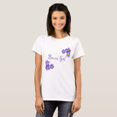 Lila Blütenmädchen T - Shirt (Vorne ganz)