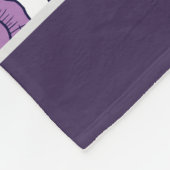 Lila Blütenmuster nahtlos personalisiert Fleecedecke (Ecke)