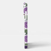 Lila Blütenmuster nahtlos personalisiert iPhone Hülle (Linke Seite)