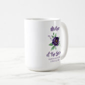 Lila Blütenmutter der Braut Kaffeetasse (VorderseiteRechts)