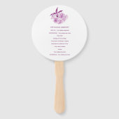 Lila Blütenpracht Hochzeitsfans Fächer (Rückseite)