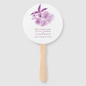 Lila Blütenpracht Hochzeitsfans Fächer (Vorderseite)