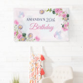 Lila Blütenschmetterling Banner (Insitu)