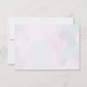 Lila Blütenschmetterling RSVP Karte (Rückseite)