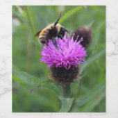 Lila Blütenstaub Weinetikett (Einzelnes Label)