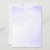 Lila Blütenwasser Wasserfarbe Quinceañera Einladung (Rückseite)