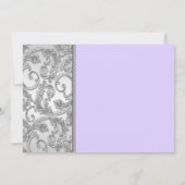 Lila Blütenwirbel Einladung (Rückseite)