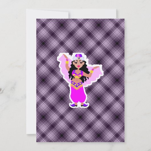 Lila Bly Dancer Einladung (Rückseite)