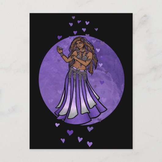 Lila Bly Dancer Liebe Postkarte (Vorderseite)