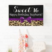 Lila Bogen-Leopard-Druck-Bonbon 16 Banner (Insitu)