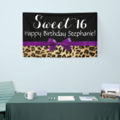Lila Bogen-Leopard-Druck-Bonbon 16 Banner (Messeveranstaltung)