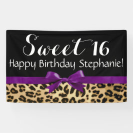 Lila Bogen-Leopard-Druck-Bonbon 16 Banner